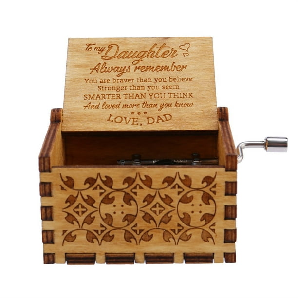 You Are My Sunshine-Wooden Engraved Music Box Gift For Mom/Dad To Son/ Daughter 